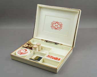 sewing box, sewing supplies, storage, sewing kit, box for needlework, crafts, sewing, vintage sewing box