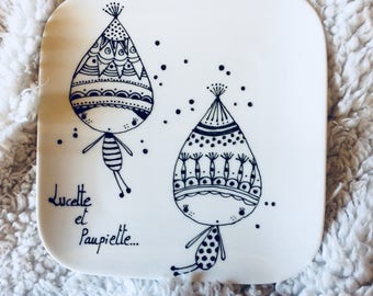 Flat 15 x 15 cm Lucette and lemon