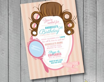 Custom Spa Party Invite