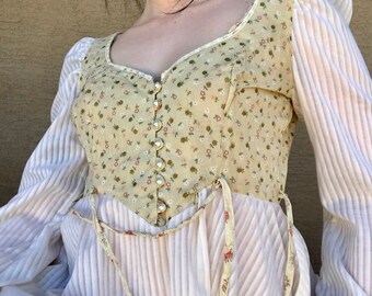 GUNNE SAX prairie dress • 1970s vintage • wedding, prom, faerie