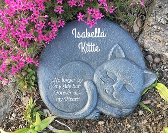 Memorial Stone for your Beloved Cat (Right Facing)