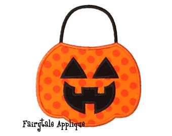 Digital Machine Embroidery Design - Trick or Treat Pumpkin