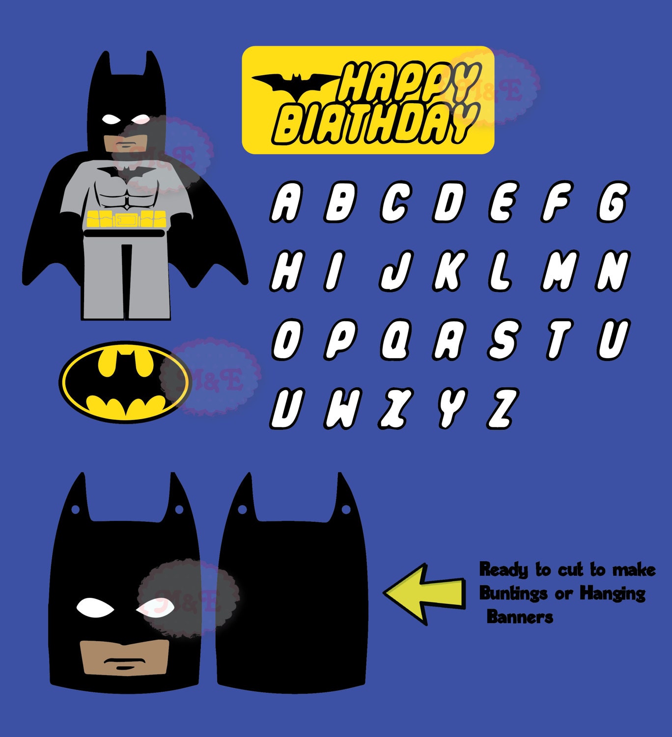 Download Easy cut and assemble multilayered Batman SVG Design for