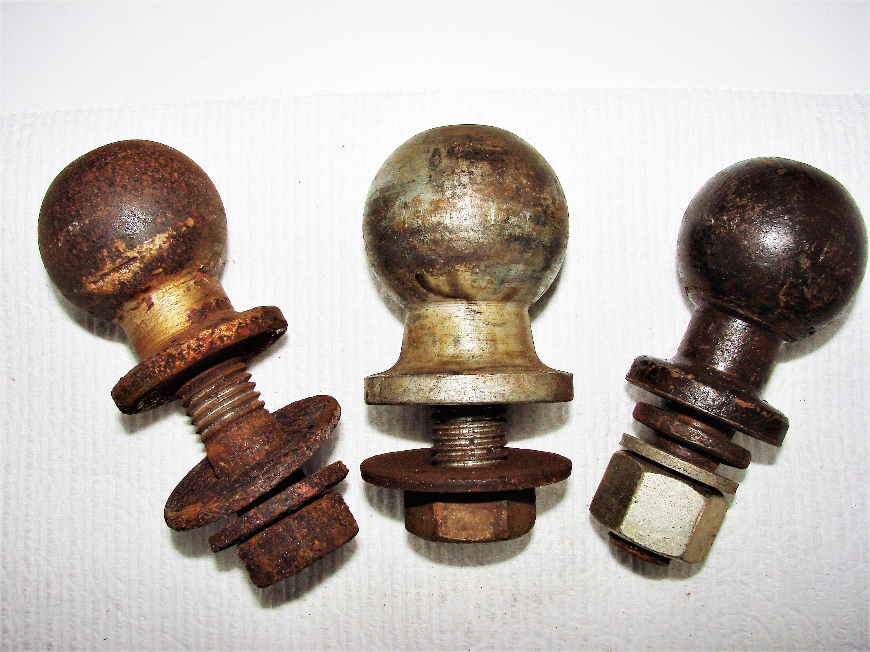 3 Trailer Hitch Balls Great For Coat Hanging Rack Rustic Home Decor