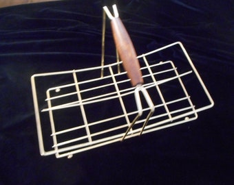 Retro Metal Drinking Glass Caddy / Carrier