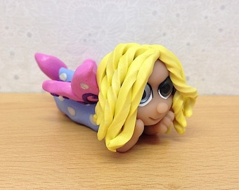 Polymer Clay Miniature Collectible Fairy Sculpture - Izzy