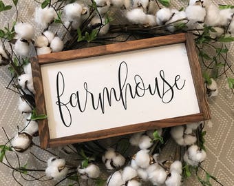 Farmhouse 14x8 MORE COLORS / hand painted / wood sign / farmhouse style / rustic