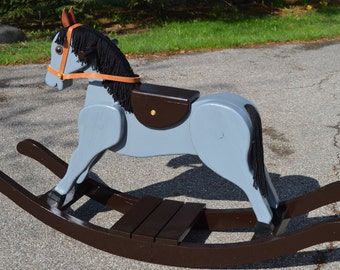 Large Merrilegs Wooden Rocking Horse, Large Rocking Horse, Kid's Toy, Kid's Furniture, Rocking animal, kids' furniture, nursery furniture