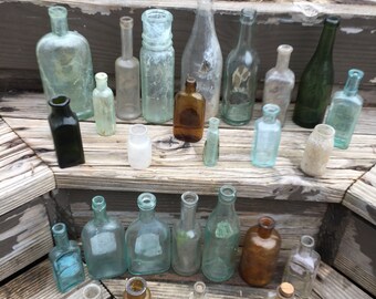 26 Rare Antique Bottles.