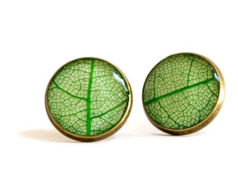Real leaf earrings, real skeleton leaf earrings, leaf earrings, resin jewelry, homemade jewelry, earrings, nature inspired jewelry, studs
