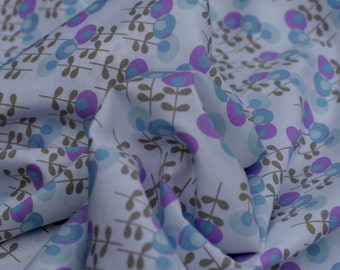 Blue and Lavender Flowers, 1 yard