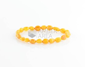 Baltic Amber Bracelet, Olive Amber Beads // HG-001