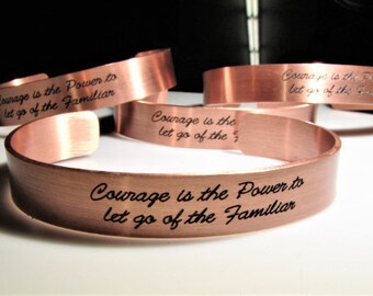 Custom Text Copper Cuff - Your Text / Your Name / Personalized Cuff / Copper Bracelet / Personalized Bracelet / Womens Bracelet / Dainty