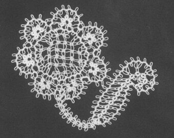 Tatted Flower Motif (Bobbin Lace Inspired)