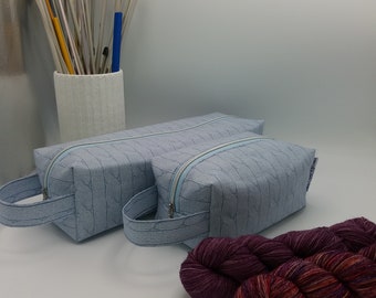 Knitbox and Stretch Knitbox, box bag for knitting, crochet or anything you like, the Stretch Knitbox will hold long straight needles too