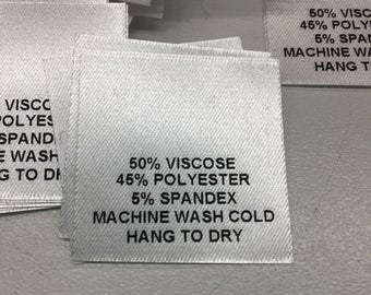 100% Polyester (Fleece) Fabric Care Label from TheCreaterieCompany on ...