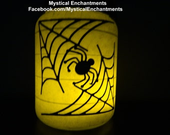Halloween Luminary Dancing Skeletons & Spiderweb Halloween Lantern Candle Holder- 2 in 1
