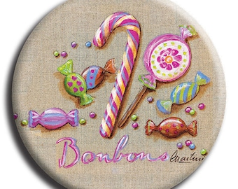 Magnet magnet candy, lollipops and barley sugar and no. 12 diameter 45 mm
