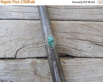 ON SALE Turquoise ring handmade in sterling silver 925 with a turuqoise stone from New Landers turquoise mine