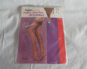 Vintage NIP Rosetone Stretch Seamless Nylon Stockings