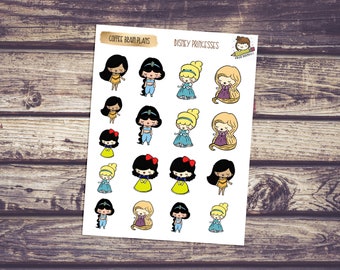 Princess Inspired (Disney) Doodles Planner Stickers