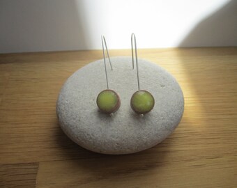 ceramic and silver earrings