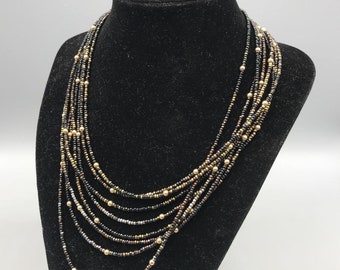 Vintage Sterling Silver Clasp 8 Stranded Necklace