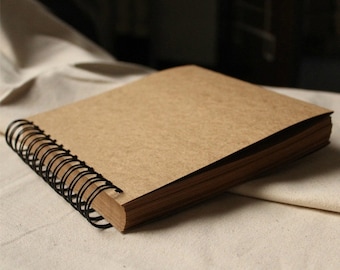 98 pages Wedding Guestbook // Kraft Scrapbook Album // Spiral Bound