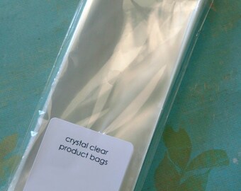 QTY 100 Ultra Clear Bags - Acid and Lignin Free - 2 1/2 x 7 1/8 Inches - Bookmark Size