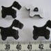 15 pcs of Black Terrier Dog Button
