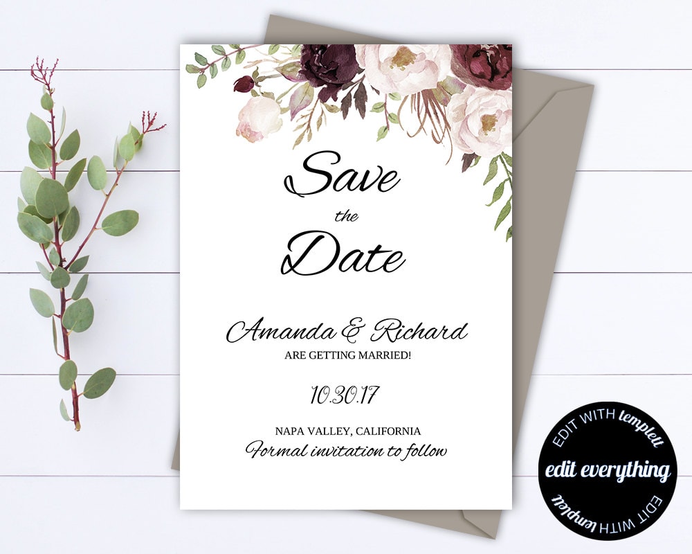 Save The Date Template Destination Wedding / 21 Ways to