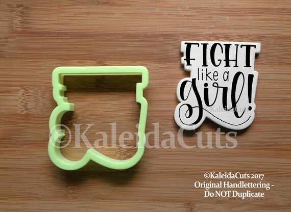 Breast Cancer Awareness Cookie Cutter. Hand Lettered Cookie