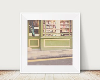 book photograph Edinburgh photograph book shop print literature print book lovers gift travel photography green home decor