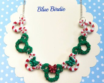 Disney Christmas necklace Disney gifts Disney jewelry Disney necklace Mickey Mouse jewellery Disney Christmas gifts Minnie Mouse jewelry