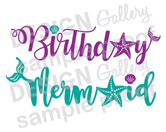 Download Mermaid Squad Mermaid style image JPG png & SVG DXF cut