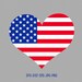 Usa flag heart shape svg, Fourth of July SVG, 4th of July Svg, Patriotic SVG, America Svg, Cricut, Silhouette Cut File, svg dxf eps