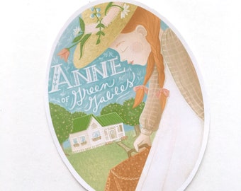VINYL STICKER - Anne of Green Gable Anne Shirley Book Lover Reader Fangirl Vinyl Sticker