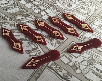 Arkham horror LCG compatible, acrylic path markers