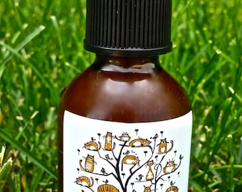 Certified Organic Neem Tea Flea & Tick Repellant Spray for Cats ~ 2 oz