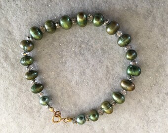 Pearl and Crystal Bracelet
