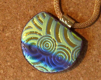 Glass Pendant - Fused Glass Pendant - Dichroic Jewelry - Fused Glass Jewelry - Pendant