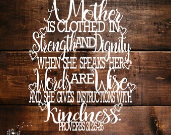 Papercut Template - A Mother is - Christian Decor Design (personal use) | Bible Verse Decor | Mothers Day Gift | Christian Faith Gift