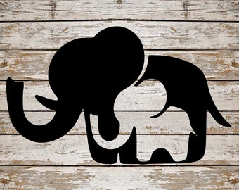 Download Elephant silhouettes | Etsy