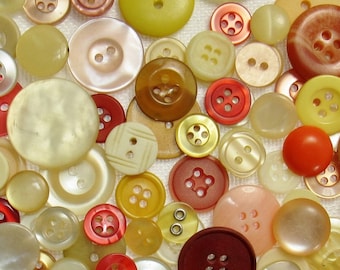 The Yellow & Orange Button Assortment: A Variety Mix of 125 Vintage to Contemporary Buttons