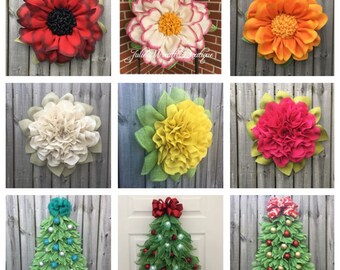Video Tutorials, Apple Blossom Tutorial, Marigold Tutorial, Christmas Tree Tutorial, DIY Wreaths, Handmade Wreath, Front Door Decor, DIY
