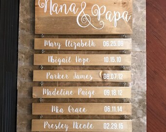 Grandchildren Sign - Grandparents Sign - Gift for Grandparents - Grandparents Gift - Some of our Greatest Blessings call us Nana & Papa