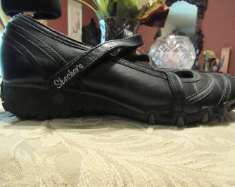 Black Mary Jane Strappy Sneakers - Size 7 1/2 M 7.5 M