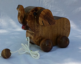 Wooden Elephant Pull Toy