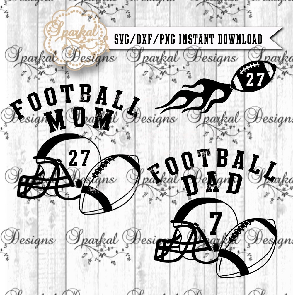 Football Mom Dad SVG Files Football Sweatshirt Stencil