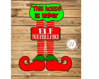 Elf surveillance Merry Christmas SVG DFX Cricut cameo Christmas svg, elf svg, elf legs svg, Commercial use